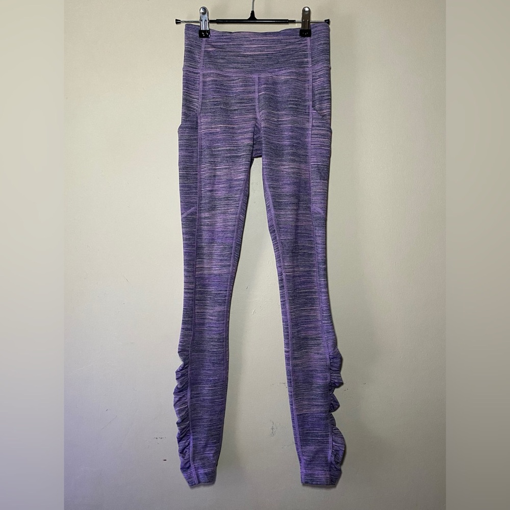Lululemon Speed Up Tights IV Space Dye Camo Tender Violet Black Grape Ruched 2